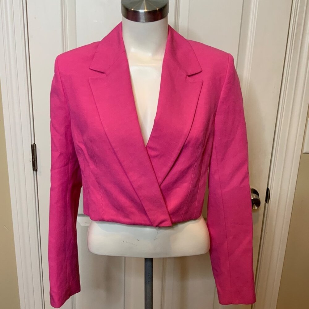 Zara Pink Cropped Blazer, Size Small